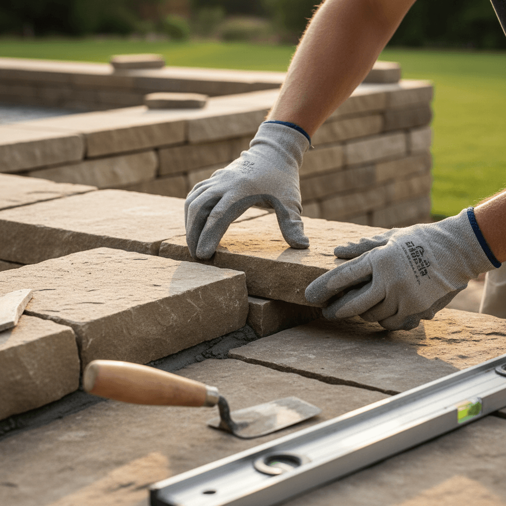 Precision masonry installation work